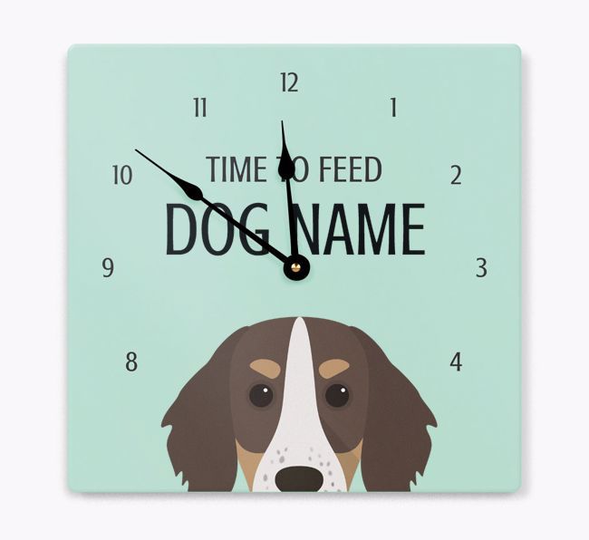 Time To Feed: Personalized {breedFullName} Wall Clock